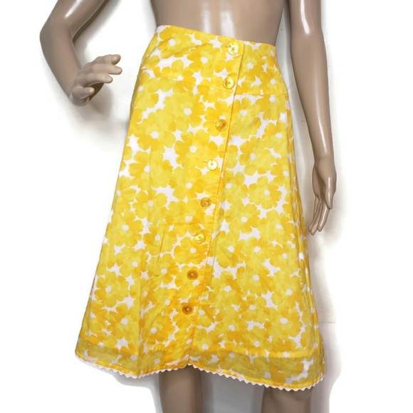 Jones New York signature yellow and white skirt - Picture 3 of 8
